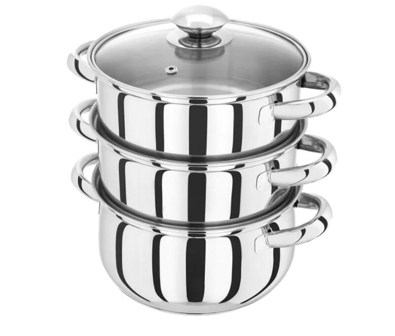 Judge Glass Lid Steamer 3 Tier 18cm 1 Set HX02