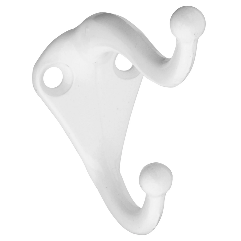  Coat and Hat Hook White 2 Pack  N248-369