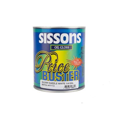 Sissons Gloss Paint Dazzle White 1 Quart SGP44-1807N