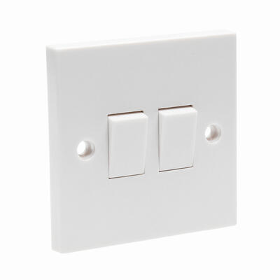 Light Switch 6a 2w 2 Gang 1 Each CEDS22