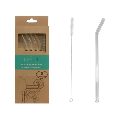 GLASS STRAW SET 5PC