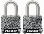  Master  Laminated Padlock 1.5 Inch  Stainless Steel  2 Pack  3SSTHC