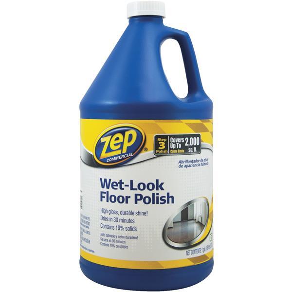 Zep Wet Look Vinyl Floor Polish 128oz 1 Each ZUWLFF128