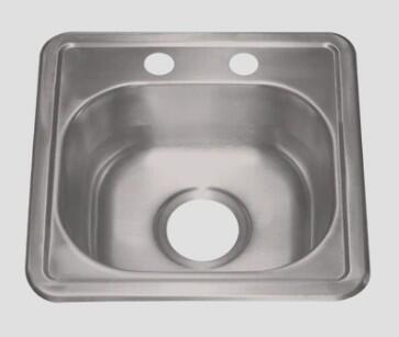 Single Bowl Kitchen Sink 15x15 Inch 1 Each T1515