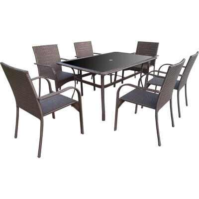 DINING SET 7PCS MOCHA PC1835