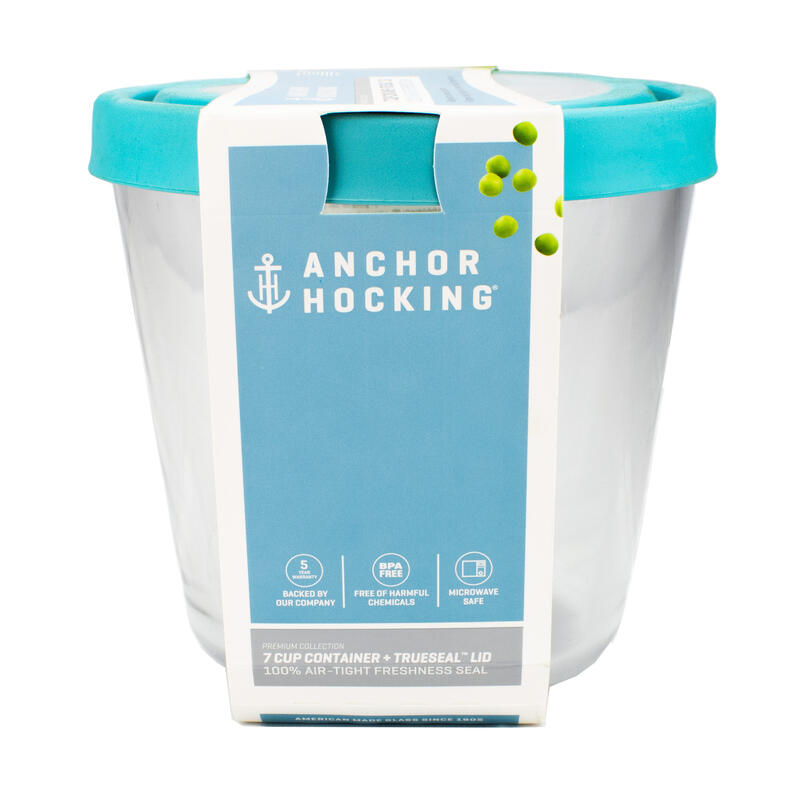 Anchor Truseal Glass Tall Round Food Storage Container 7 Cup 1 Each 11839AHG17