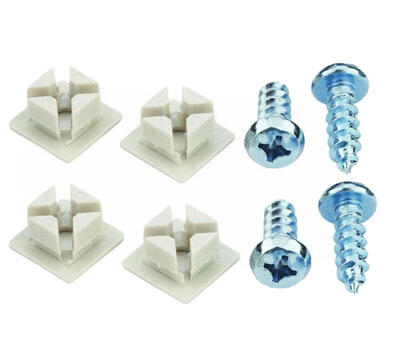  Custom  License Plate Fastener  White 4 Pack  93322