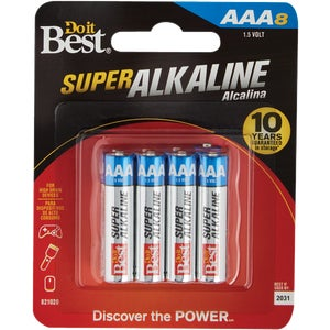 SUPER AAA ALKALINE BATTERY 8PK