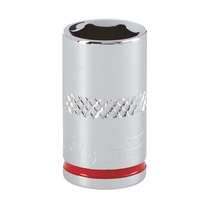 Channellock Shallow Standard Socket 6P 1/4 In Drive 3/8 In 1 Each 366781