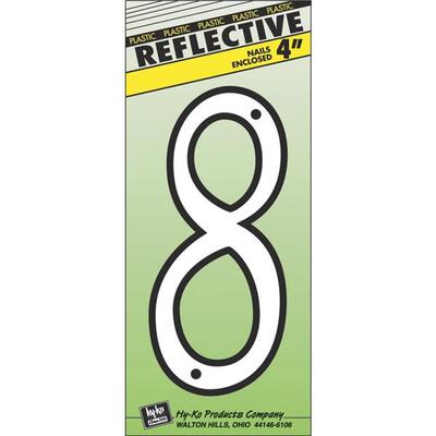  Hy-Ko House Number 8 4 Inch  White 1 Each 30608