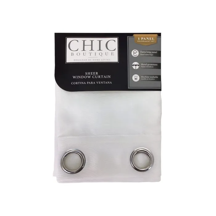SHEER CURTAIN 135X240CM WHITE
