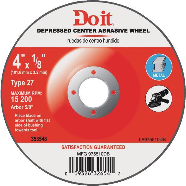  Do It Best Metal Cut Off Wheel 4-1/2x1/4 Inch  1 Each 976750DB