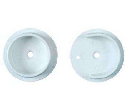  National  Plastic Closet Rod Socket Set 1-3/8 Inch  White 1 Each N154567