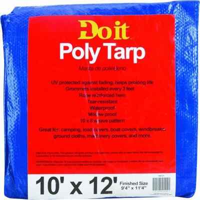  Do It Best Medium Duty Poly Tarp 10x12 Foot Blue 1 Each 709131