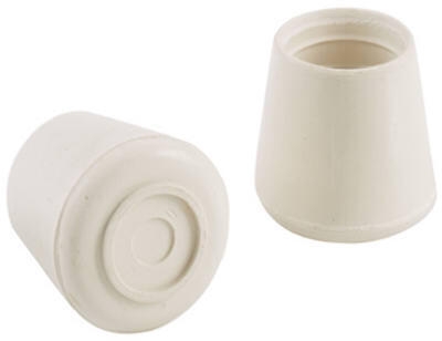  Shepherd Hardware Rubber Leg Tip  1-1/8 Inch White 4 Pack  19122
