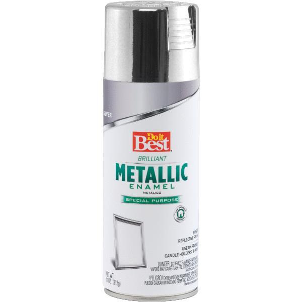 Do It Best Satin Enamel Spray Paint 11oz Metallic Silver 1 Each 3006 203295D