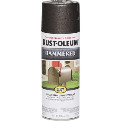 Rust-Oleum Stops Rust Hammered Spray Paint 12oz Dark Bronze 1 Each 7218830