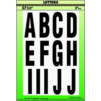  Hy-Ko Vinyl Letter Set Black And White 1 Set  mm-4L57
