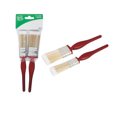 Smart Savers Flat Polyester Assorted Paint Brush Set 2 Piece 1 Set 080026
