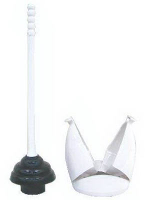 TOILET PLUNGER W/ HOLDER