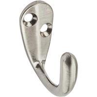  National  Single Clothes Wardrobe Hook Satin Nickel  1 Each N325-506
