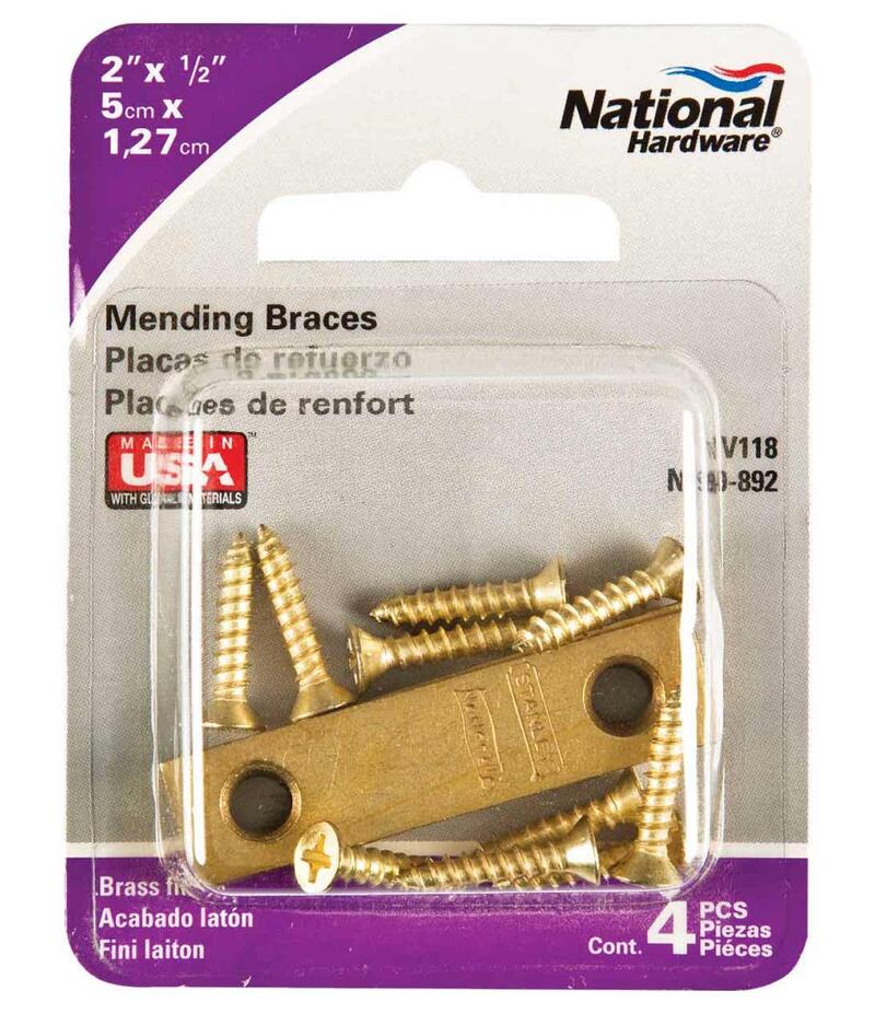 National Mending Brace 2x1/2 Inch 1 Each N190892 M&C Home Depot