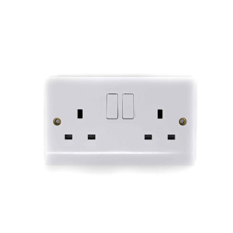 Switch Socket Outlet 2 Gang 13a 1 Each FWSSK2