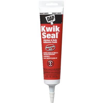 Dap Kwik Seal Kitchen and Bath Adhesive Caulk 5.5 Ounce 1 Each 18001