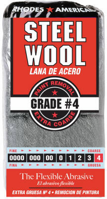 Homax Rhodes American Extra Coarse Steel Wool Pads #4 12 Pack 10121116