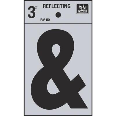  Hy-Ko Reflective Ampersand 3 Inch  1 Each RV-50/&