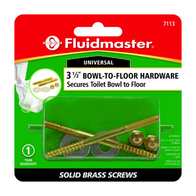  Fluidmaster  Bowl To Floor Screws 3-1/2 Inch  1 Each 7113