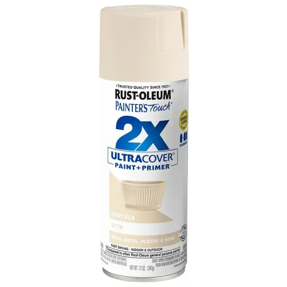 Rust-Oleum Painter's Touch Satin Spray Paint 12oz Ivory 1 Each 249073