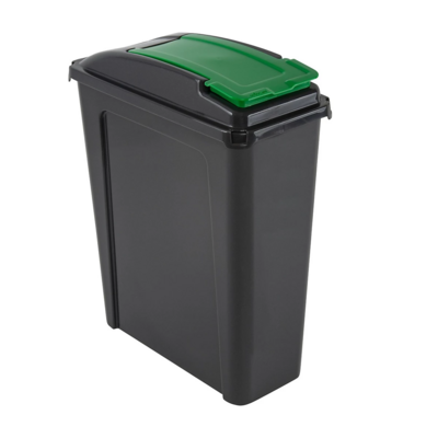RECYCLE BIN W/LID 25L GRP GRN