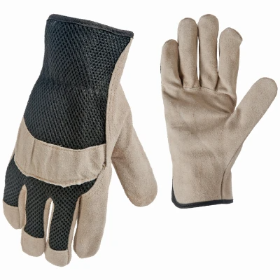 SUEDE/MESH GLOVE MED