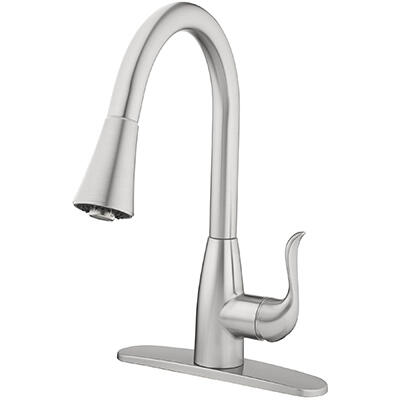  HomePointe Kitchen Faucet 1H Brushed Nickel  1 Each 3696-K3-C04