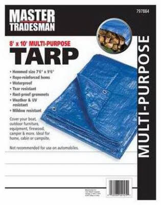  Tru Guard Polyethelyne Tarp Cover 8x10 Foot Blue 1 Each MT8X10 KT-MT0810B