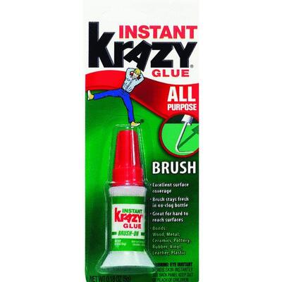 Elmers Krazy Glue Super Glue With Brush  0.18 Ounce 1 Each KG92548R
