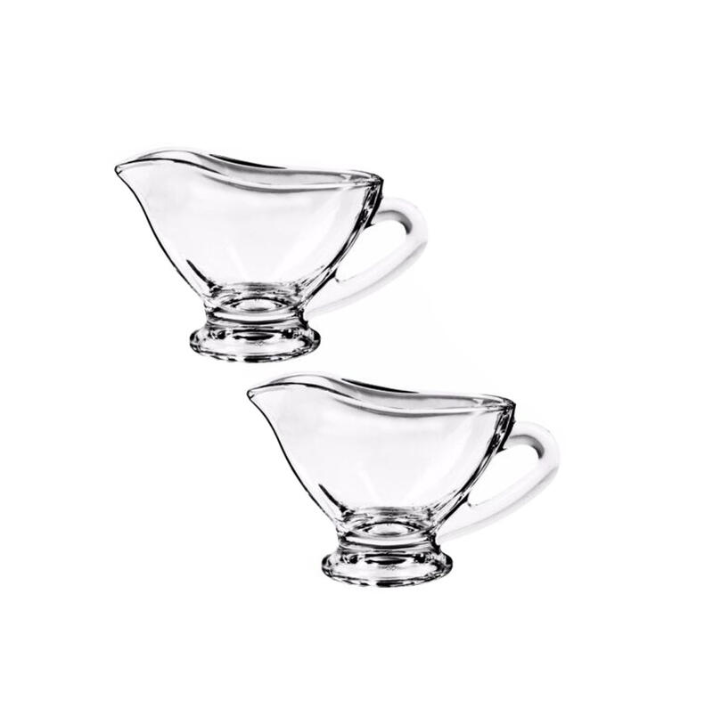  Pasabahce Glass Sauce Gravy Boats 2 Piece 1 Set 748-55002