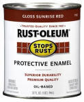 Rust-Oleum Stops Rust Gloss Enamel Paint Sunrise Red 1 Quart 7762-502