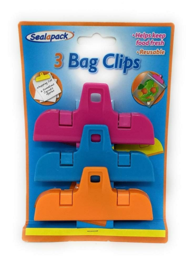  Sealapack Food Fresh Reusable Bag Clips 3 Piece Assorted 1 Each SAP1069