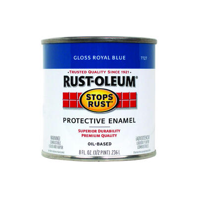 Rustoleum Stop Rust Enamel Royal Blue Half Pint 1 Each 7727-730