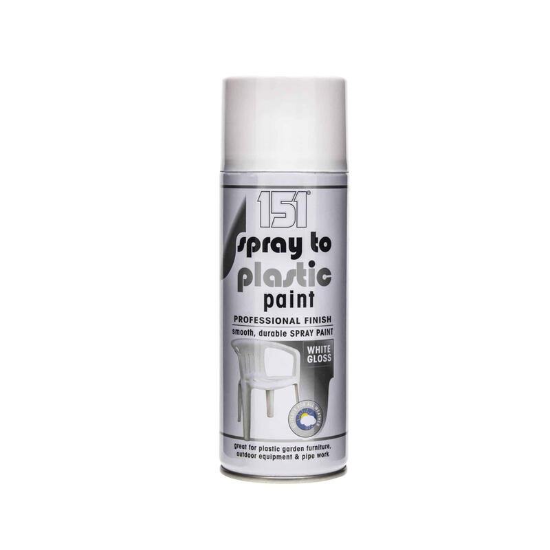 151 Plastic Surface Paint Spray 400ml White 1 Each TAR051