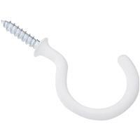  National Vinyl Cup Hook  1-1/2 Inch  White 2 Pack N248450