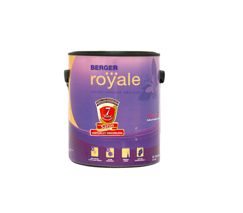 Berger Royale Interior Satin Emulsion White Base 1 Quart P114846