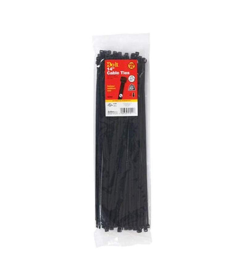 Do It Best Cable Ties 14 Inch Black 100 Pack LH-S-360-14-UVB