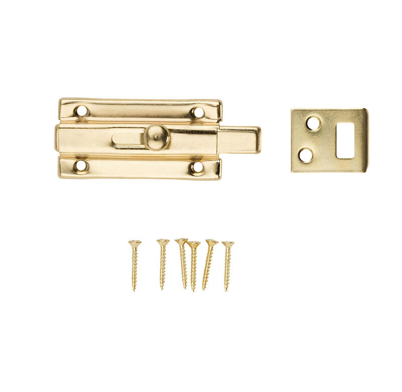  National Slide Bolt  3 Inch  Brass 1 Each N152-850