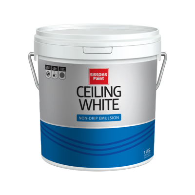 Sissons Non Drip Ceiling Paint White 1 Gallon SUN55-1835