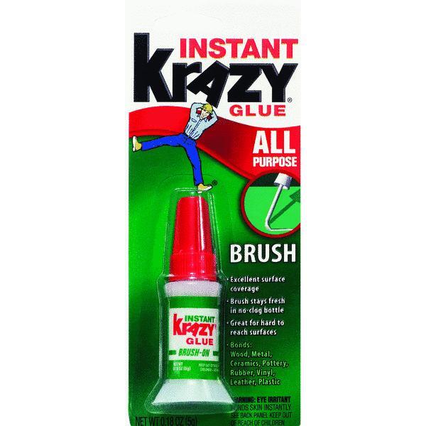 Elmers Krazy Glue Super Glue With Brush  0.18 Ounce 1 Each KG92548R