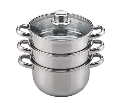 Essential  Steamer 3 Tier 18cm Stainless Steel 1 Each 93776