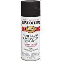 Rust-Oleum Semi Gloss Anti-Rst Spray Paint 12oz Black 1 Each 7798-830